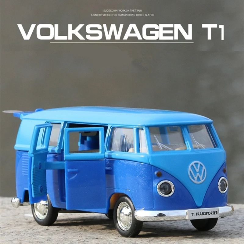 MAKEDA 1:36 Volkswagen T1 BUS Alloy City BUS Model Diecasts Metal Travel Bus Car Vehicles Model Simulation Collection Kids Gifts