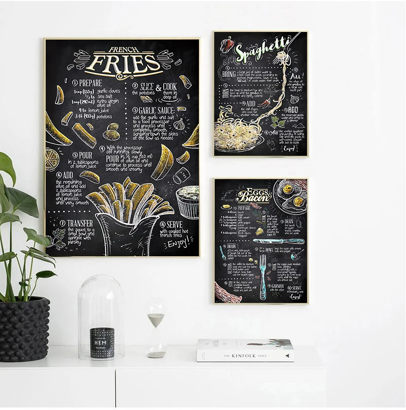Hamburger hot dog fast food wall art kitchen cafe home Nursery Kids Room HD quality posters Art Decor canvas painting M651