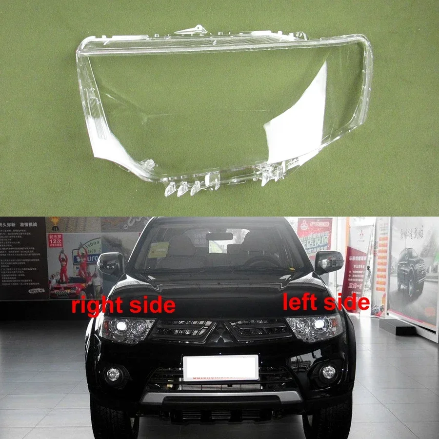 Front Headlight Cover Headlamp Housing Lamp Shell Transparent Lampshade Lens Plexiglass For Mitsubishi Pajero Sport 2013-2015