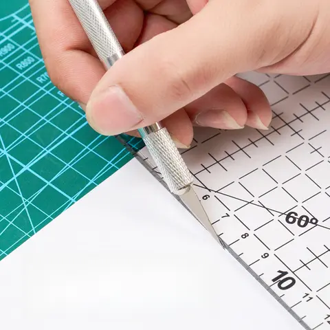 금속 펜 칼 작은 조각 공예 칼 키트 미끄럼 방지 안전 조각 커터 조각 조각 종이 컷 수공예 도구