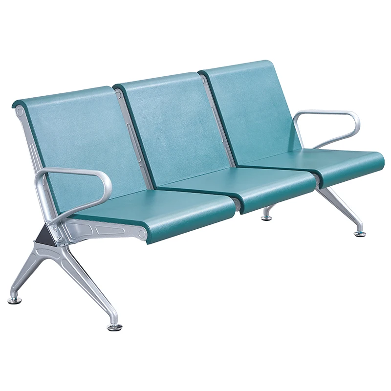 Leather row chair Three-person bank airport chair Hospital waiting row chair