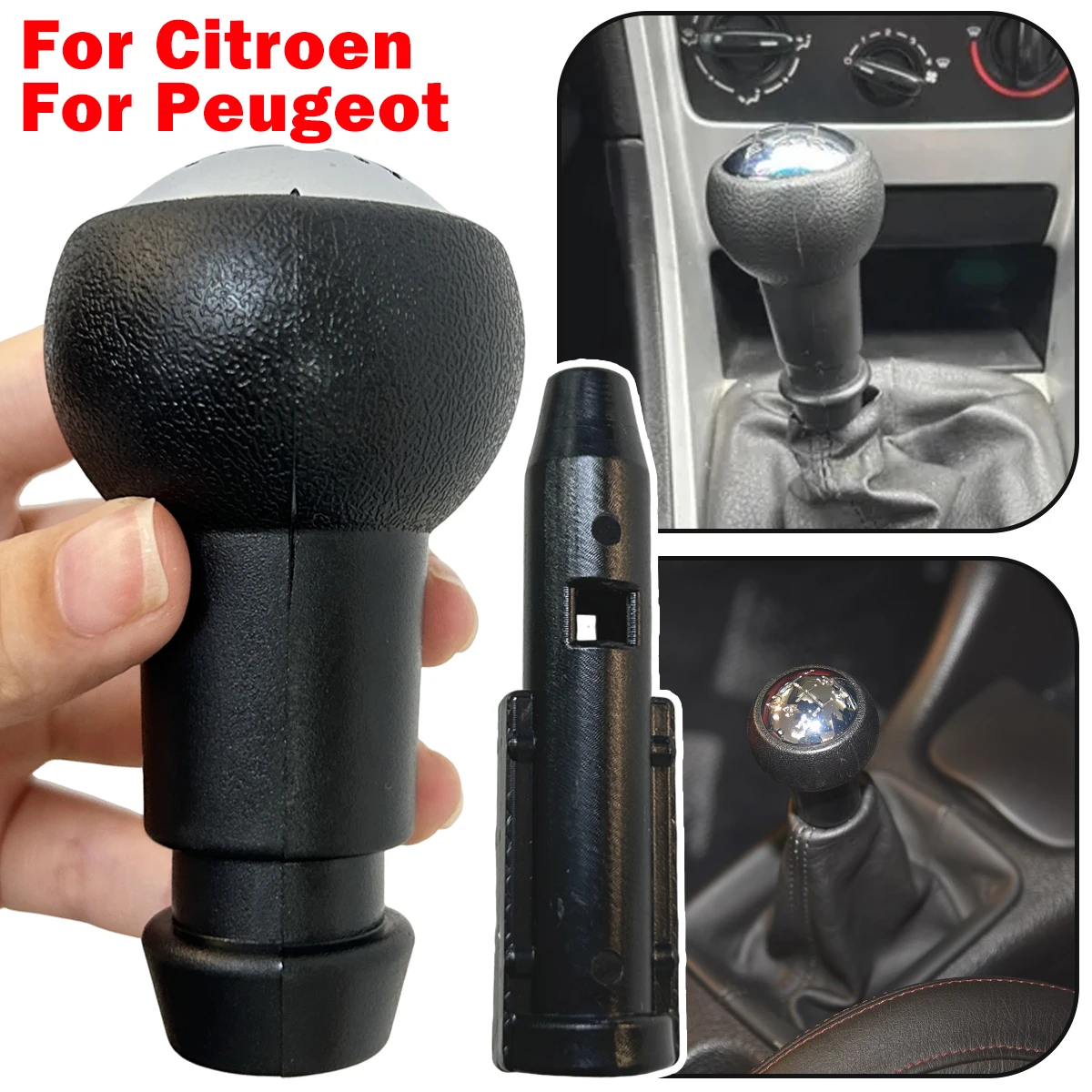 

5 Speed New Quality Gear Stick Shift Knob Lever Handle Car Accessories For Peugeot 206 207 307 308 407 For Citroen C4L C2 C3 C5