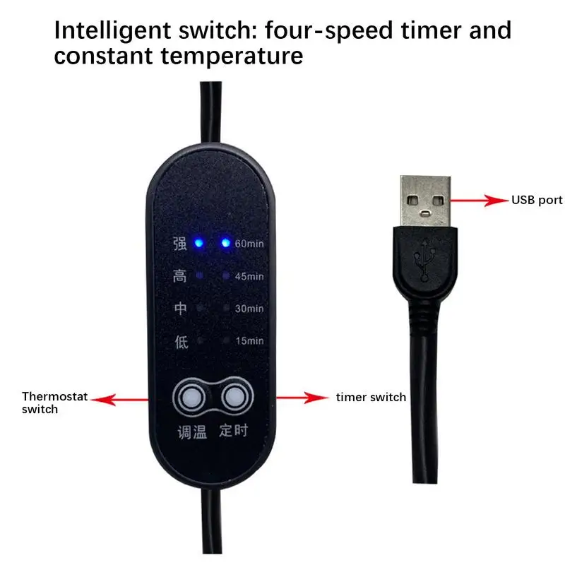 USB Heating Pads 5V Heating Pad For Bed With 4 Adjustable Heating Levels Cold Weather Must Have For Cervical Pillow Scarf Foot