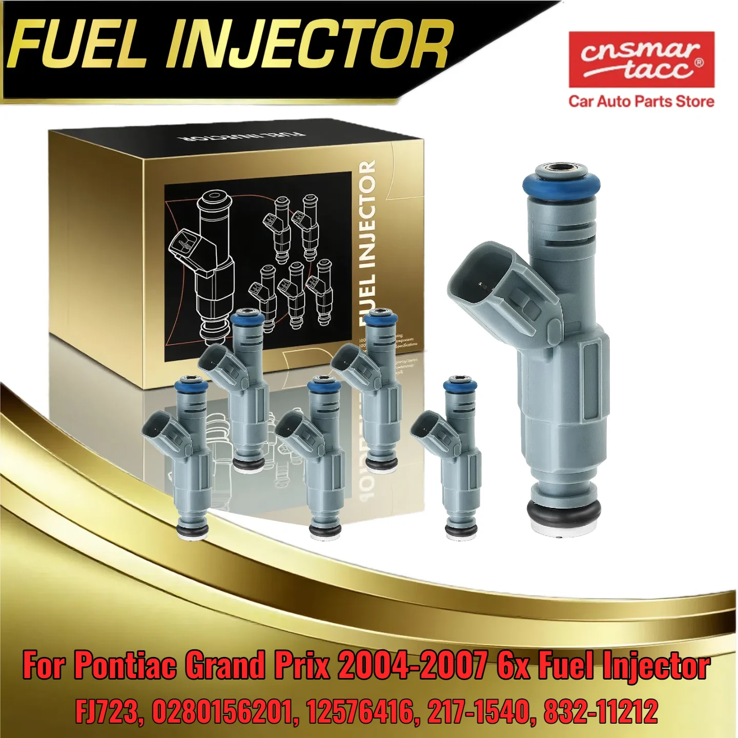 

Для Pontiac Grand Prix 2004 2005-2007 6 шт. топливные форсунки 0280156201 FJ723 12576416 83211212