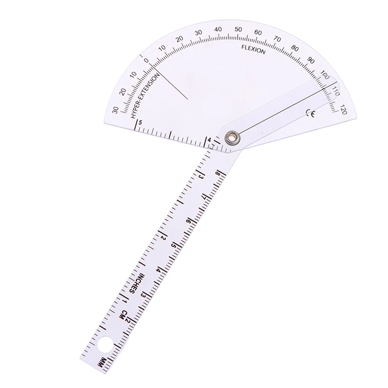PVC Medical Plastic Finger Angle Ruler Plastic Protractor 180 Degree Angle Gauge Finger Ruler Drawing Tool Ruler