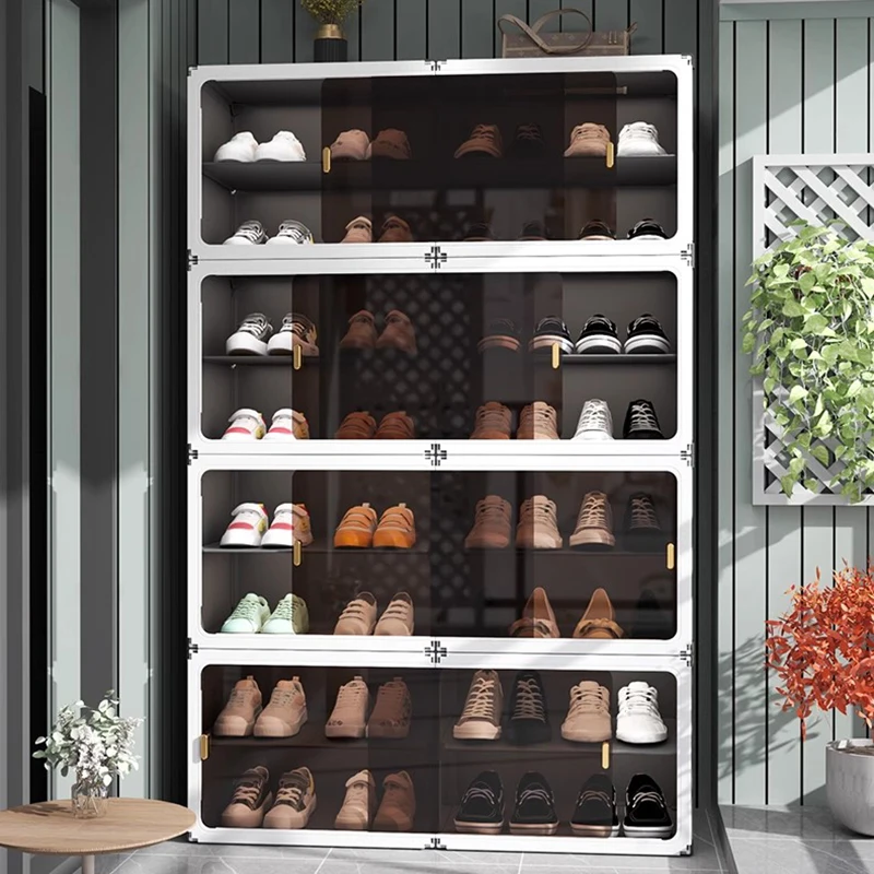 Plastic Ultra Thin Shoe Cabinet Multipurpose Large Capacity Shoe Cabinet Entrance Luxury Organizer Zapatero Mueble Furniture