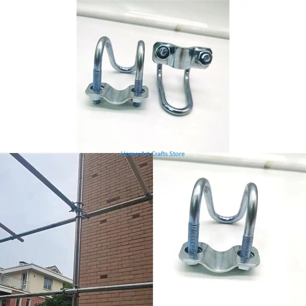 Y3NA 10Pcs  Crosses Tube Buckle Pipe Connector Clamps for Greenhouses Farm