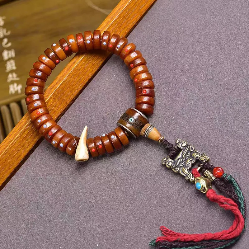 Backflow Yak Bead Playing Single-Wrap Bracelet Tibetan Collectables-Autograph Rosary Feeder Dice Bone Tee Accessories Brace