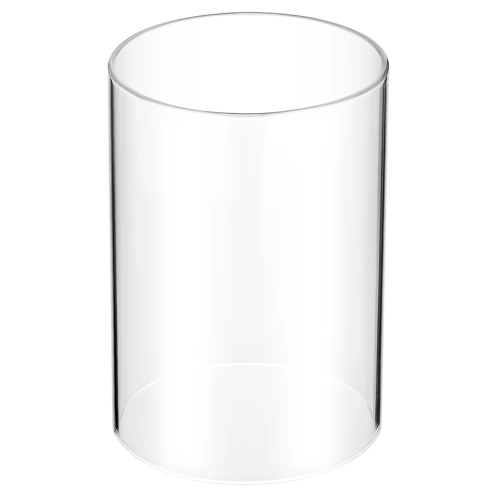 

Glass Cover Clear Cylinder Shade Glass Candleholder for Home Decoration Romantic Atmosphere
