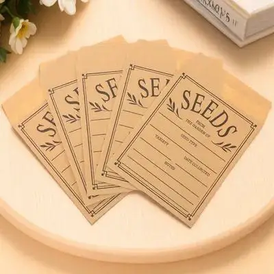 

50pcs Envelopes Kraft Paper Packets For Seeds Storage Packaging Multi-Use Garden Organizer Convenient Seed Management