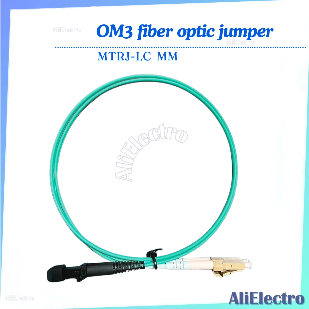 

Om3 10m Jumper Cable Duplex Multimode MTRJ-LC MTRJ to LC Fiber Optic Patch Cord Cable Jumper Connector 50/125 Dual