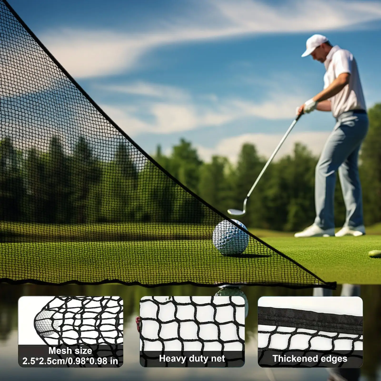 

Боковые блокирующие сетки для ударов по гольфу, крепление для хвостовика для ударов по гольфу, боковая сетка для мяча для гольфа, барьерная сетка для бейсбола в гольфе