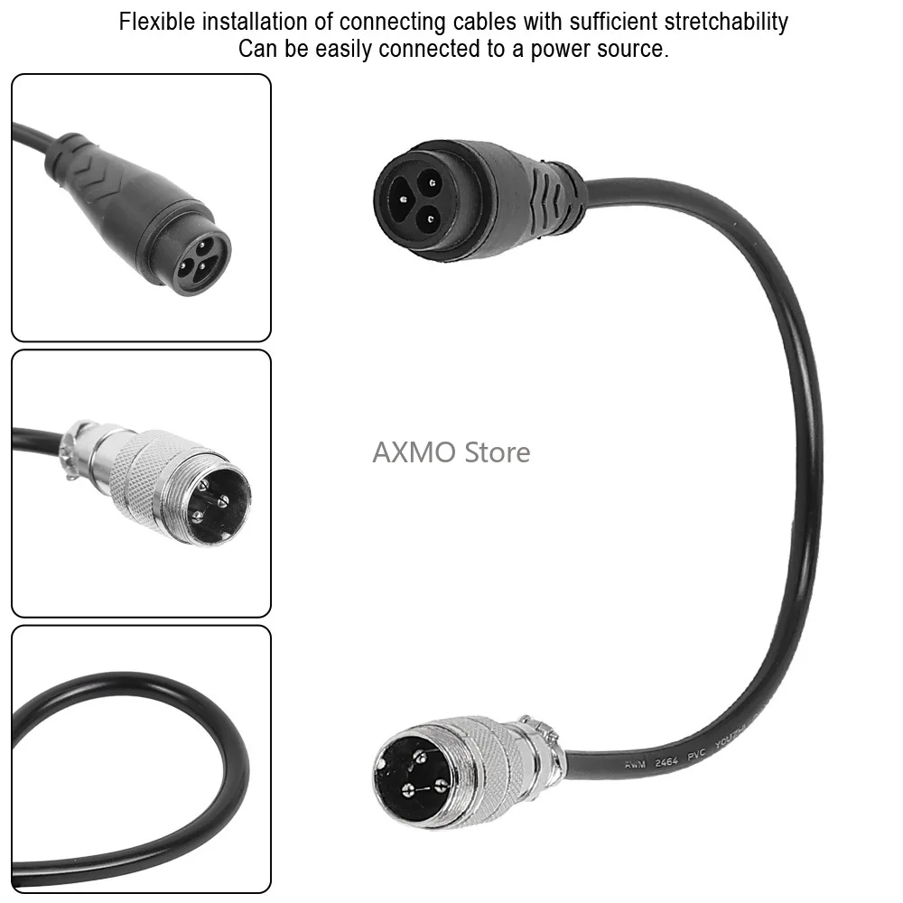 Charger Socket Adapter for Dualtron/TEVERUN Switch Old GX16 Plug To New M20 Plug Mini Motor Transfer Cable Electric Scooter Part