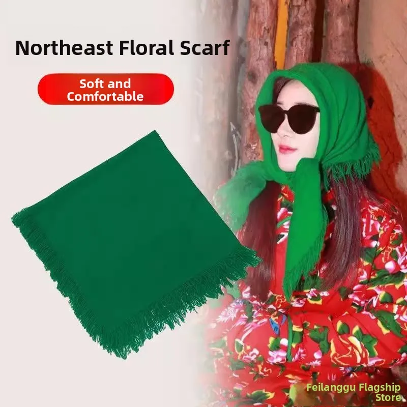 

Traditional Large Floral Pattern Headscarf een Square Scarf for Women Rural Sle Old Lady Head Wrap Women ly Mothers ...
