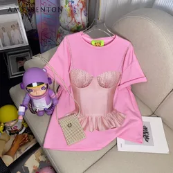 花柄の半袖Tシャツ,セクシー,スパゲッティストラップ,多用途トップ,洗練されたTシャツ,エレガントなデザイン,新しいファッション,春,2022