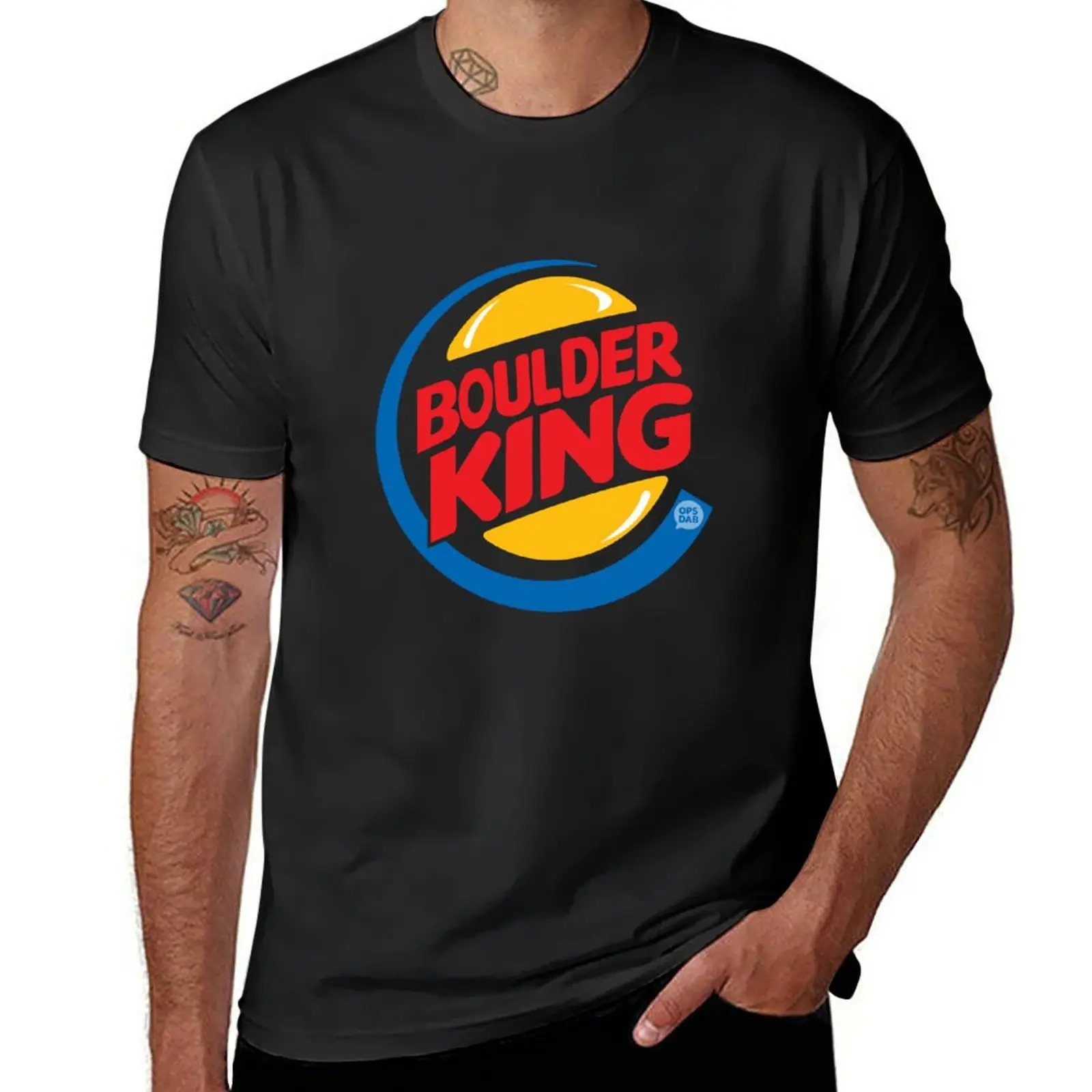 New Boulder King T-Shirt anime black t shirt custom t shirt t shirt man mens graphic t-shirts