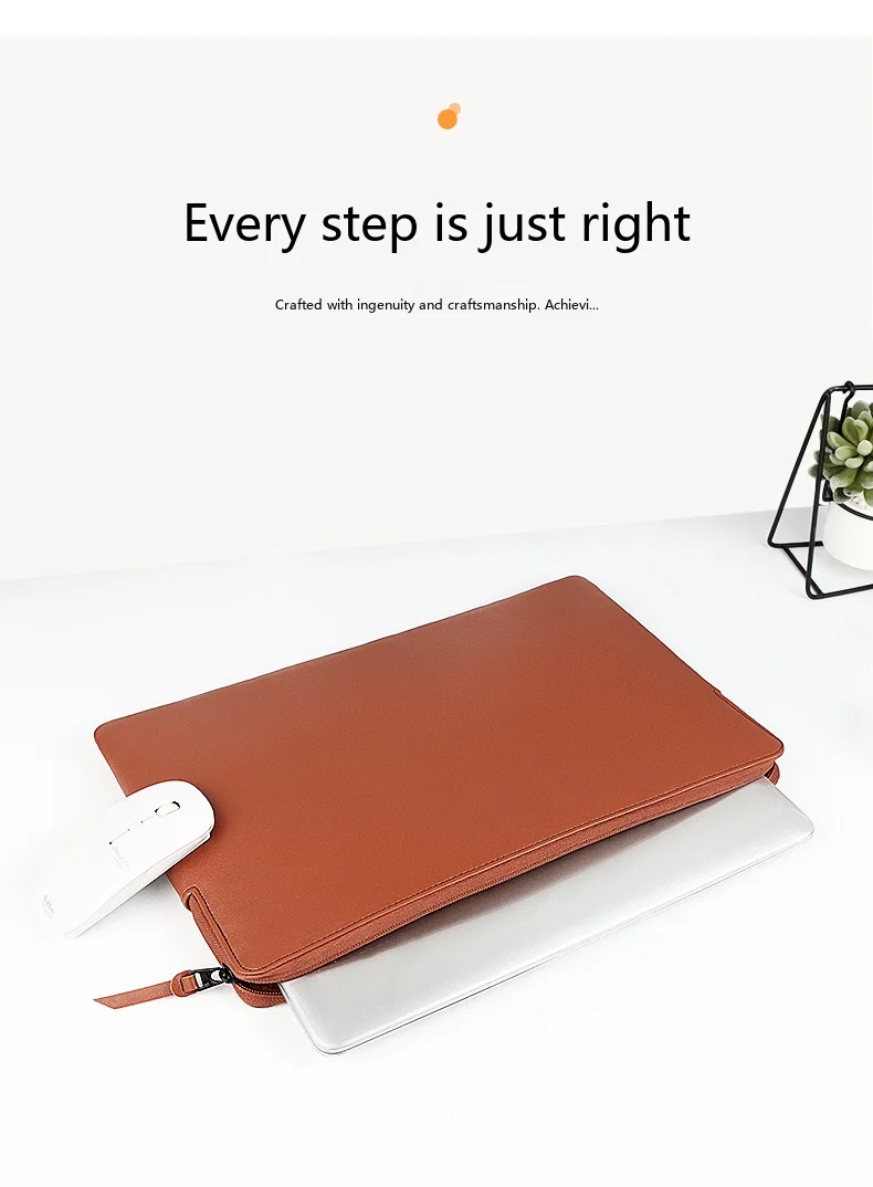 PU-Leder Laptop-Schutzhülle 13,3-15,6 Zoll Stoßfeste Schutztasche für MacBook Air Pro – Detail 11