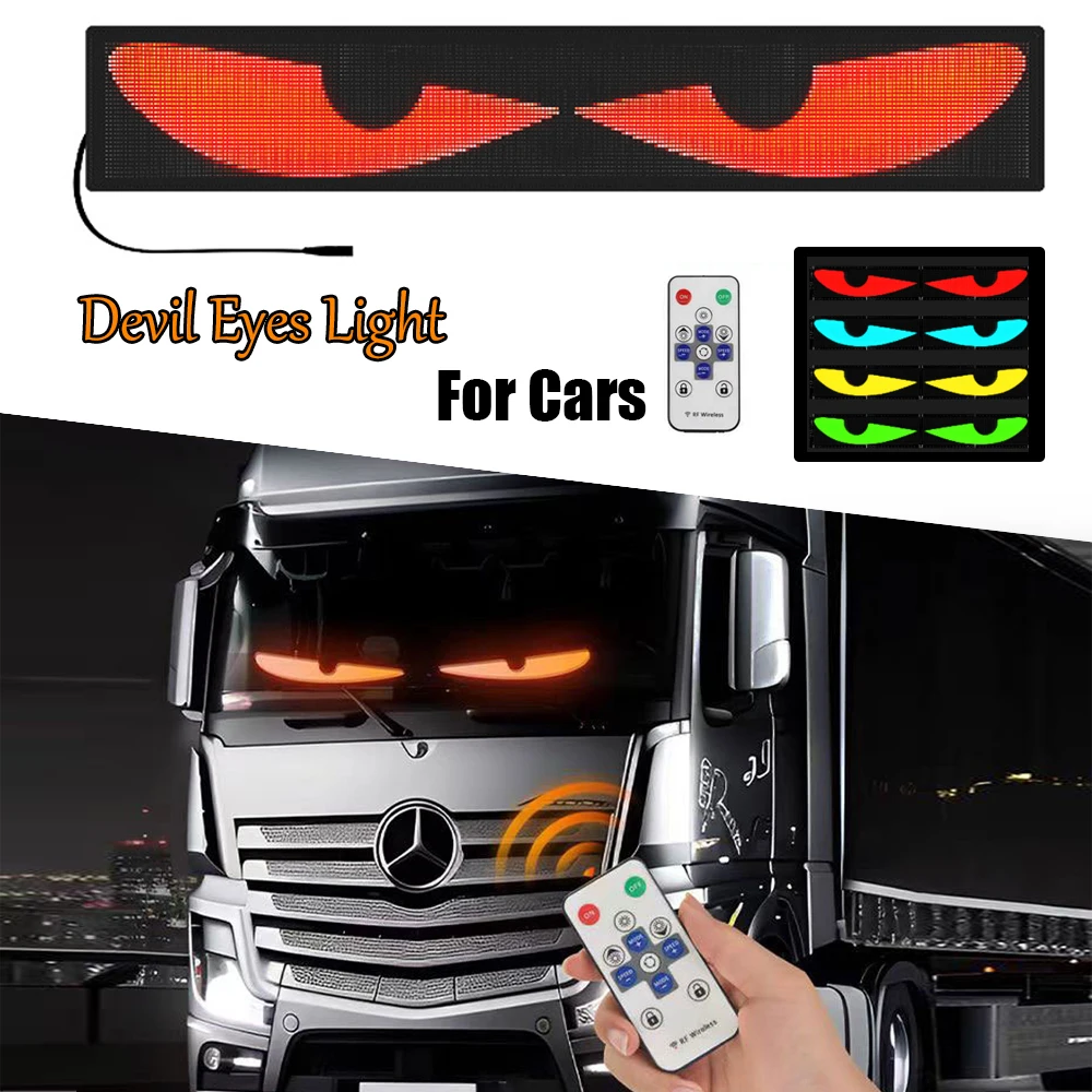 

Devil Eyes Light For Cars LED Display Dynamic Big Eye Light Remote Control LED Eye For Car For Windows Of Cars And Trucks