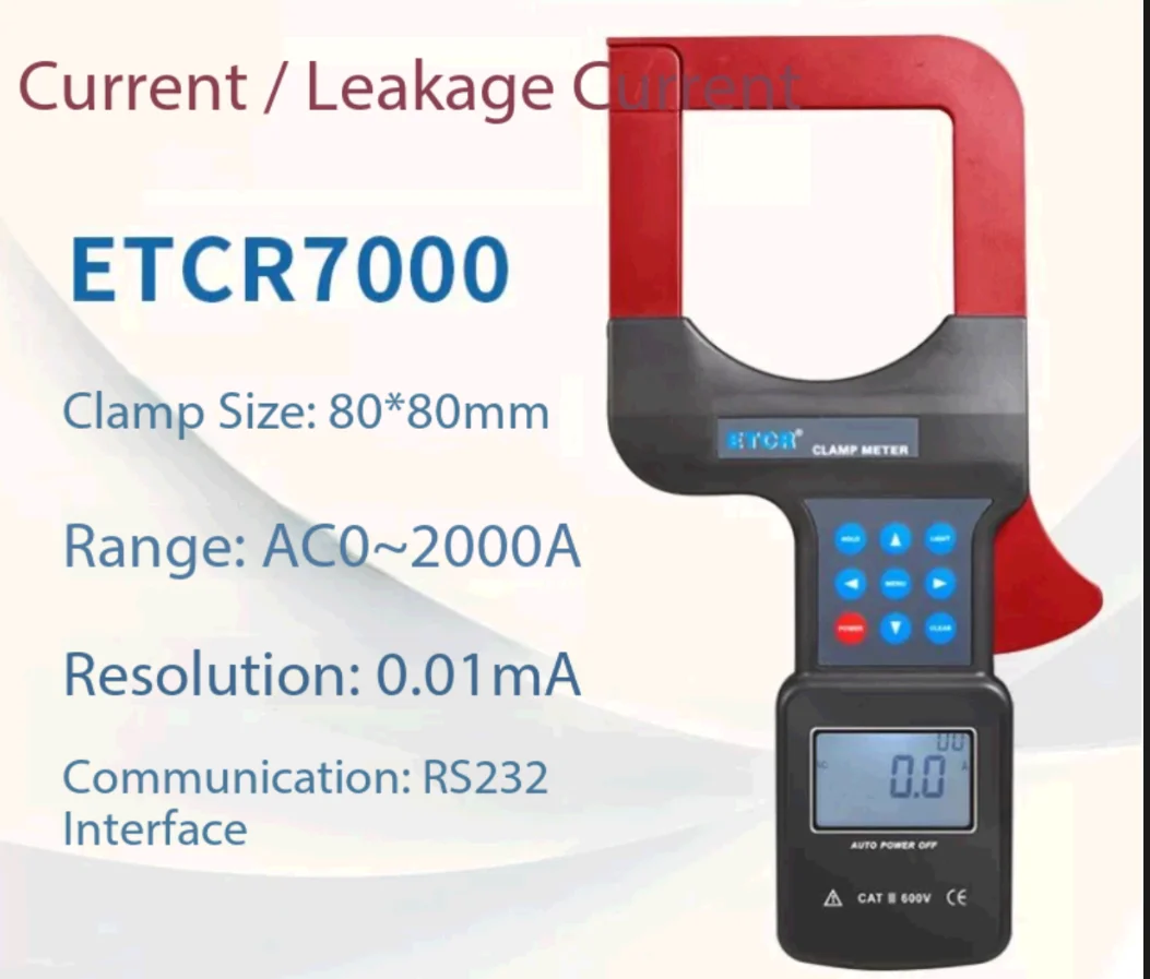 ETCR7000/B Large-Range Clamp Meter/High Current Clamp Meter/Leakage Current Test