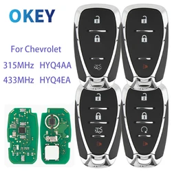 Okey Remote Car Key 315/433MHz HYQ4AA/HYQ4EA Fit For Chevrolet Cruze Malibu Spark Camaro Equinox 2016 2017 2018