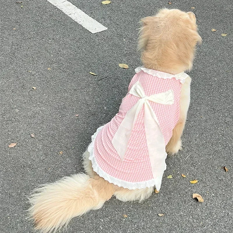 Summer Pet Clothes Dog Dress Yorkie Poodle Schnauzer Corgi Border Collie Samoyed Husky Labrador Golden Retriever Clothing Skirt