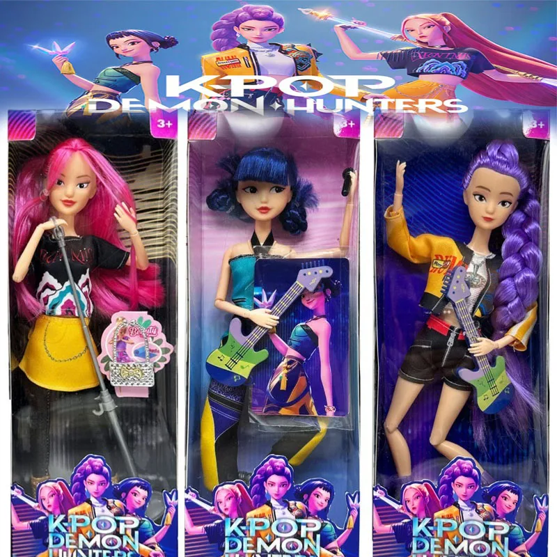 

Anime KPop Demon Hunter Doll Vinyl Mask Rumi Mira Zoi Character High Quality Girl Birthday Fan Club Gift