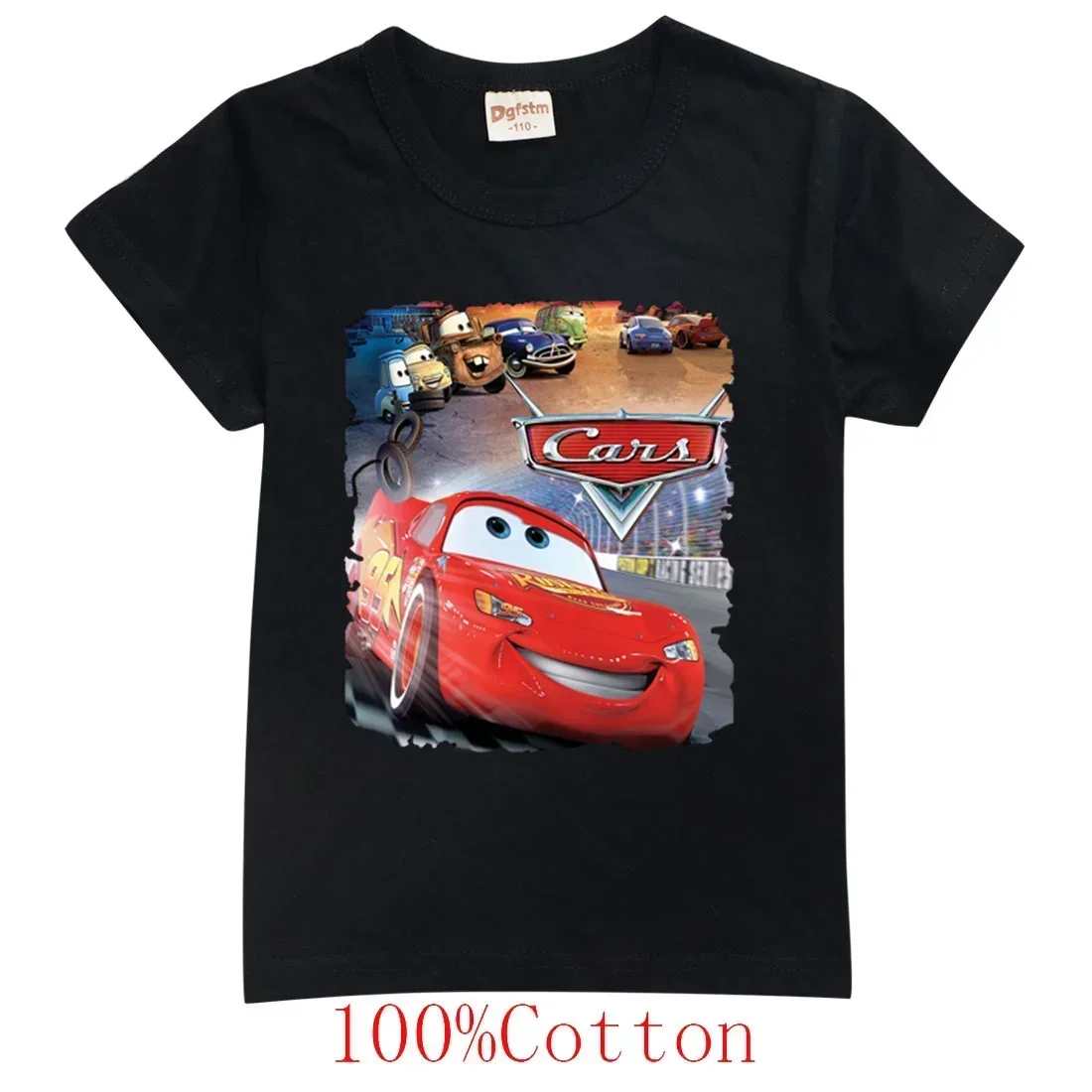 Pixar Cars Lightning McQueen Children T Shirt Boy Girl Clothing Cartoon Casual Cotton Summer Tshirt Baby Kid Teenager Tops Tees