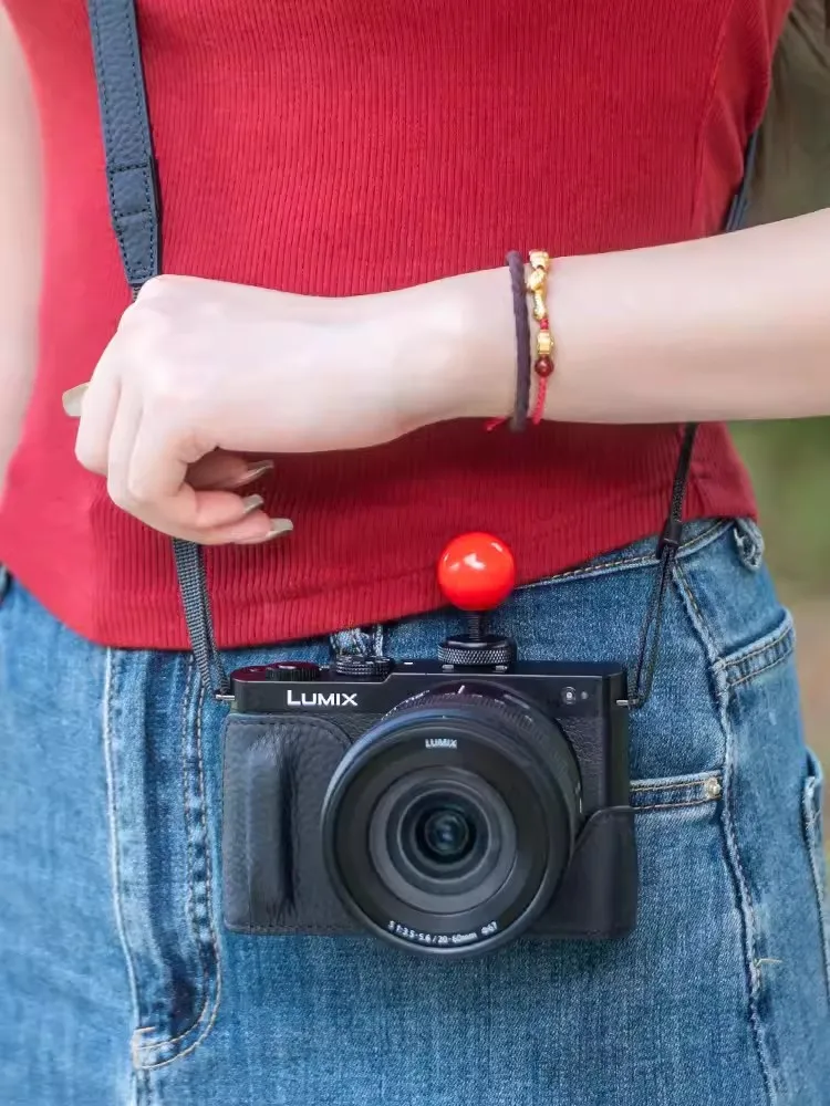NEW handwork Photo Camera Genuine leather cowhide Bag Body BOX Case For LUMIX s9 Protective hand shank cover sleeve box base
