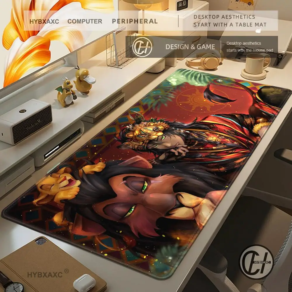 1000x500 The Lion King Mouse Pad Cartoon Lockedge Large Gaming Pad Computer Gamer Keyboard Mat Desk Mousepad PC Desk Pad