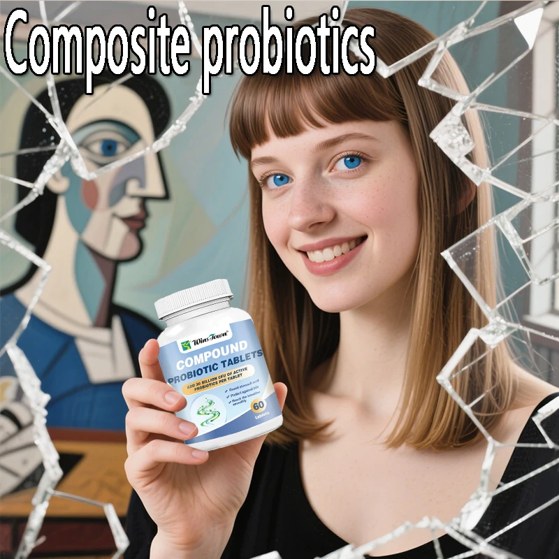 

1 bottle of composite probiotic tablets to regulate gut microbiota balance improve immunity and supplement vitamins
