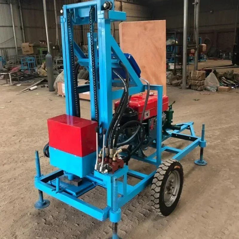 Foldable Small Water Well Drilling Rig /hydraulic Water Well Digging Machine 100m Depth Borewell Drills