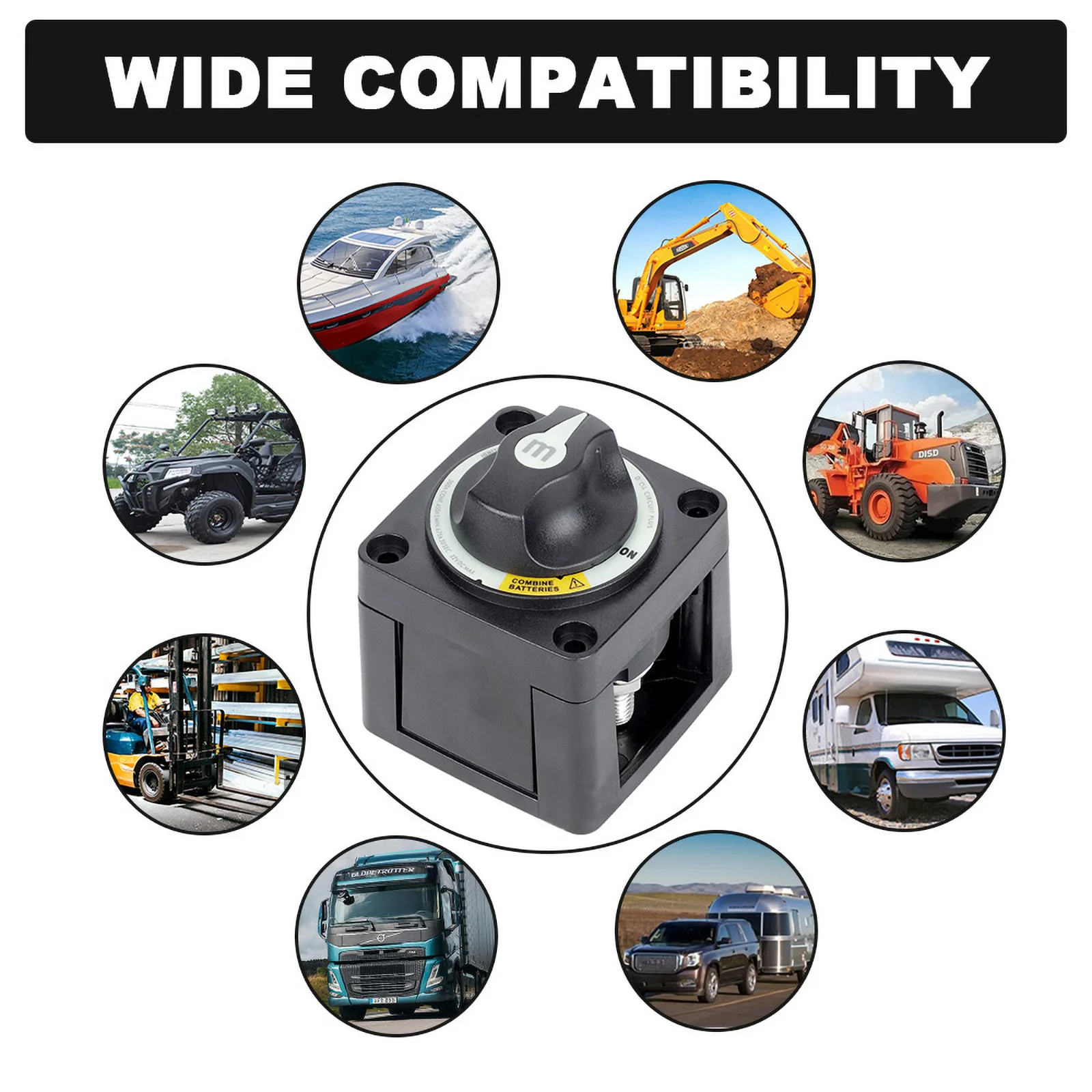 2 3 4 Position Batterie Masse Marine Schalter m10 Bolzen 300a DC 32V Isolator Trenn drehung für Wohnmobil RV LKW Boot – Detail 7