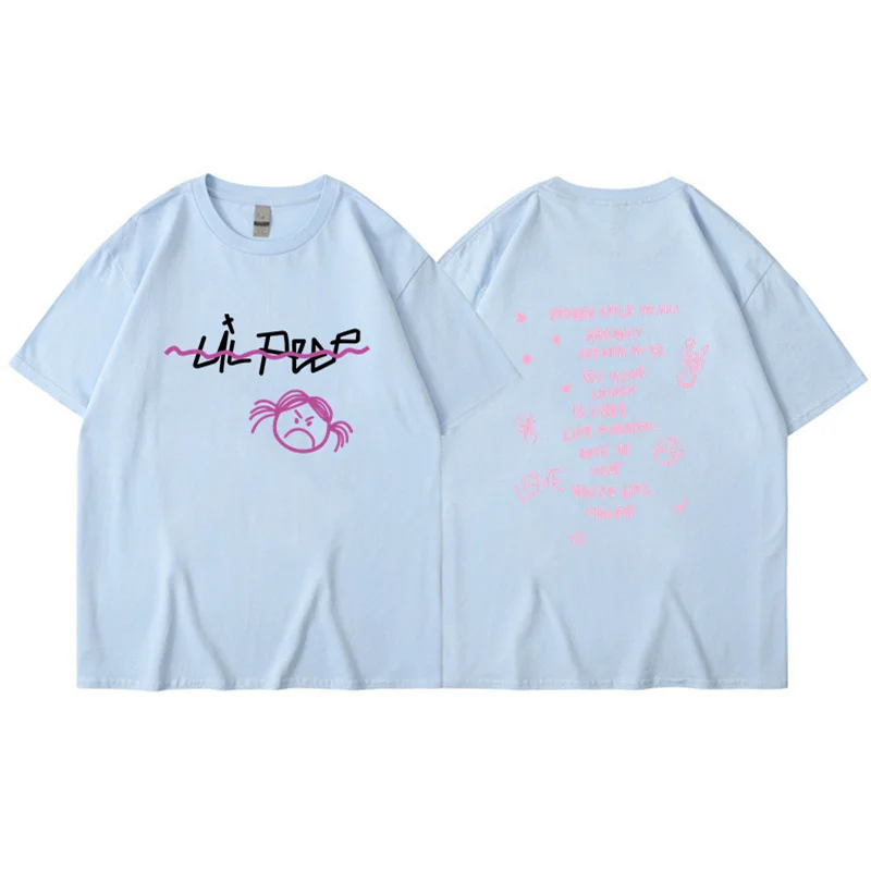 Rapper Lil Peep T Shirt Men Women Fashion T-shirt Cotton Tshirt Kids Hip Hop Tops Tee Music Tshirt Boy Tees Mens Clothing Summer