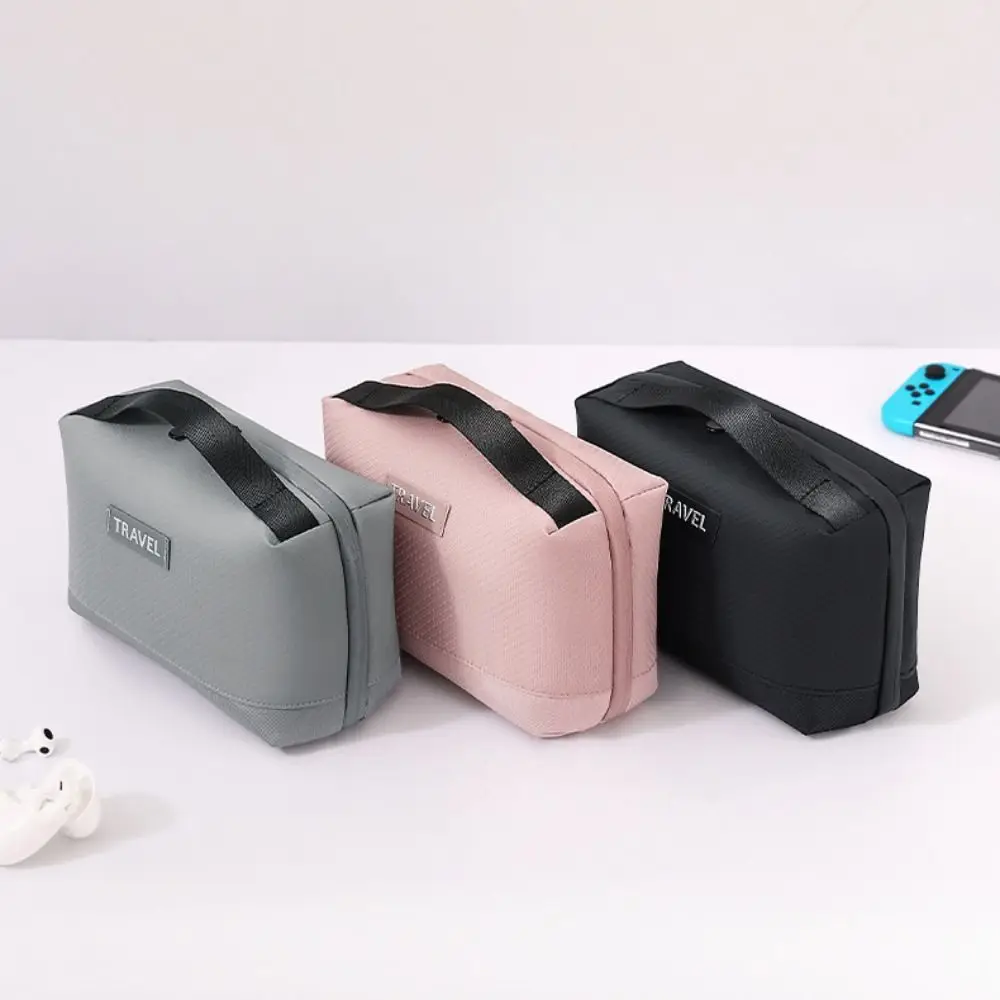 Portable PU Storage Bag Travel Tech Organizer Bag Electronics Organizer Pouch Cable Organizer Travel Pouch Cosmetic Bag
