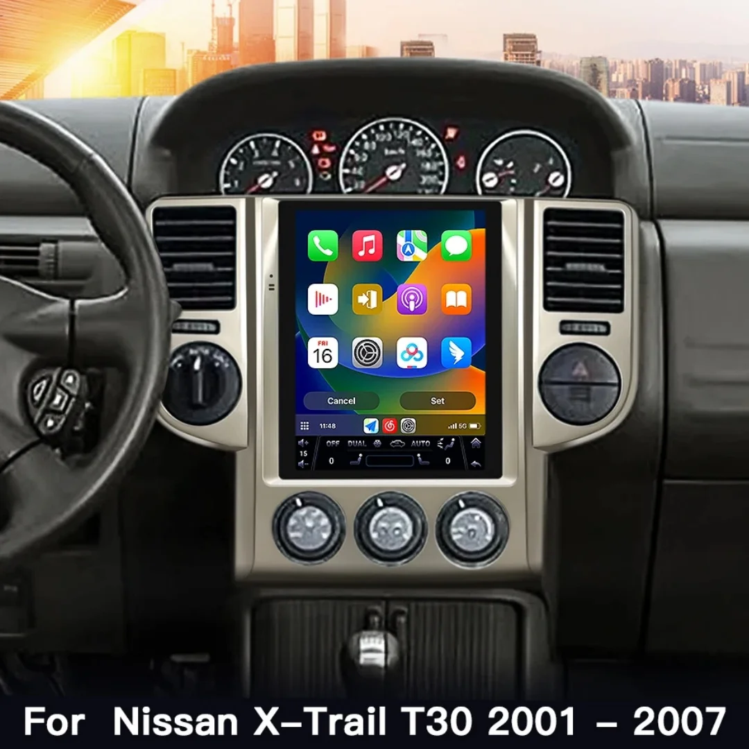 

10.4 Inch Tesla Style Android13 Car Stereo Radio For Nissan X-trail T30 2001-2007 GPS Multimedia Video Player Carplay Auto Head
