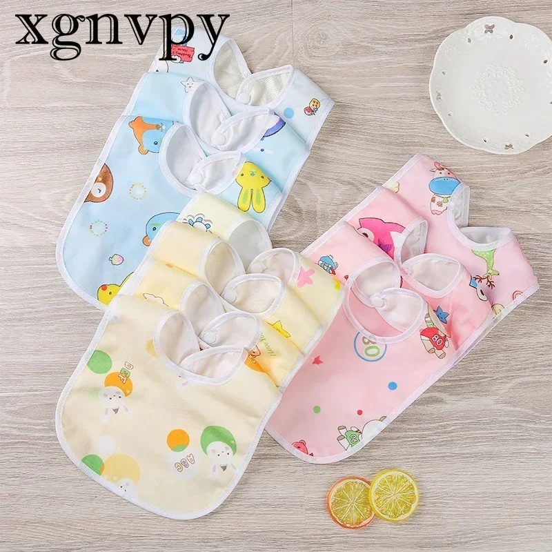 xgnvpy 3PCS Baby Bibs Cotton Waterproof Feeding Clothes Protection Scarf for Kids Toddlers Newborns Boys Girls Accessories