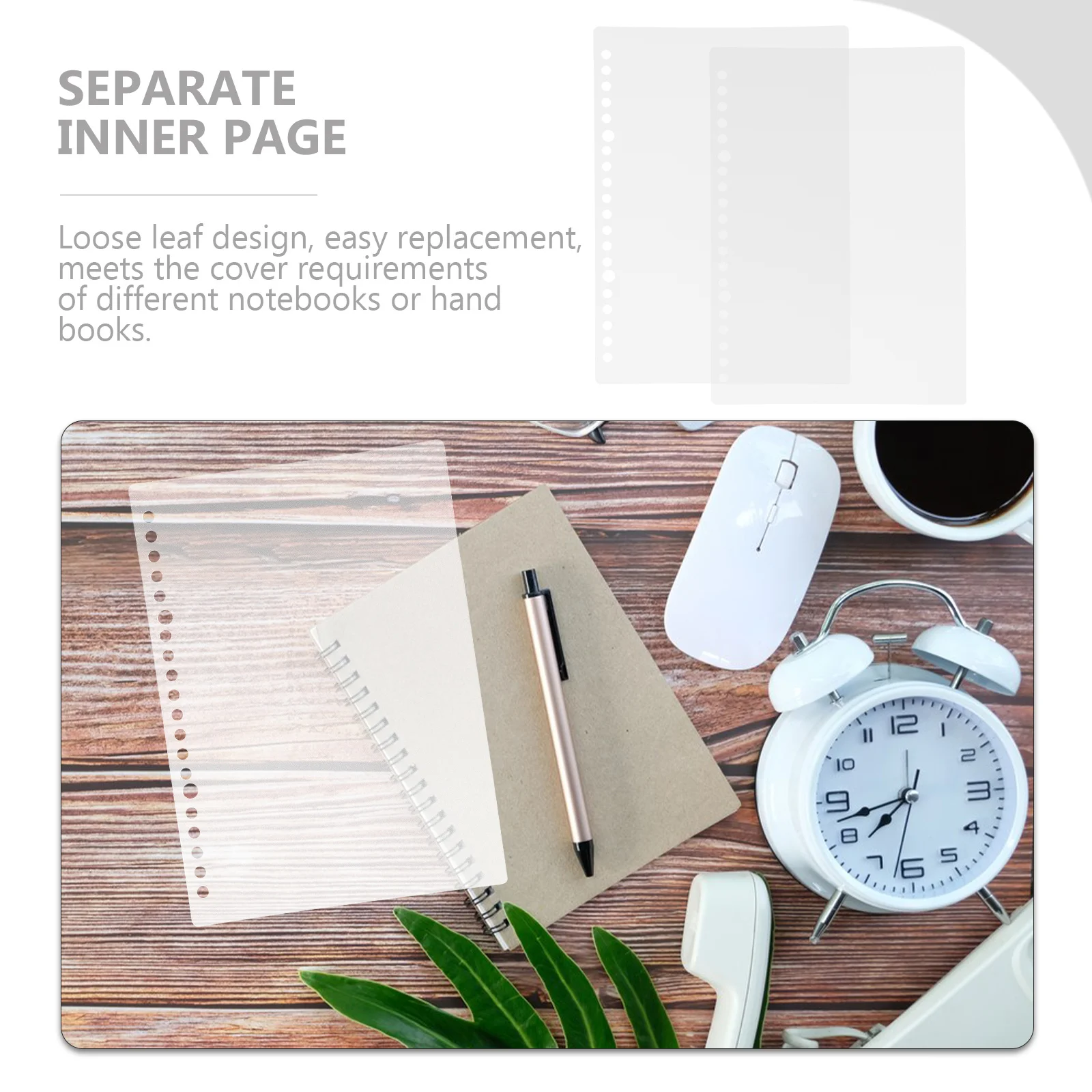 10 مجموعة A5 فضفاضة ورقة دفتر يغطي إعادة الملء قابلة لإعادة الاستخدام الموثق قذيفة للمخططين دوامة أجهزة الكمبيوتر المحمولة واضح Pp حامي #4