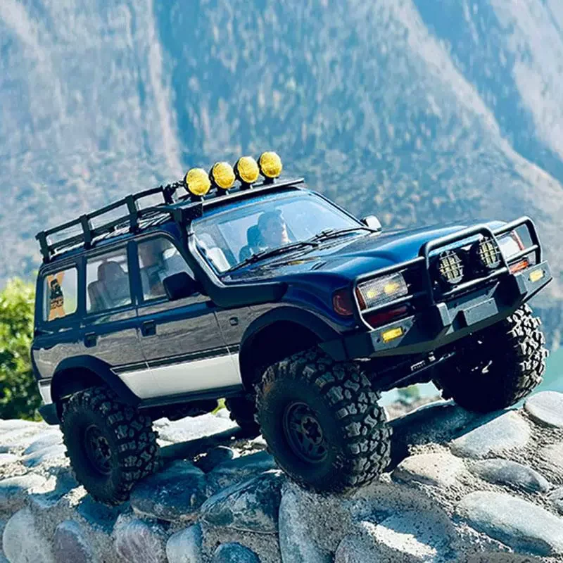 Fms Fcx10pro 1/10 نسخة بدون فرش Rc التحكم عن بعد تسلق سيارة Lc80 المزدوج سرعة موجة قفل 2/4wd تبديل لاند كروزر نموذج