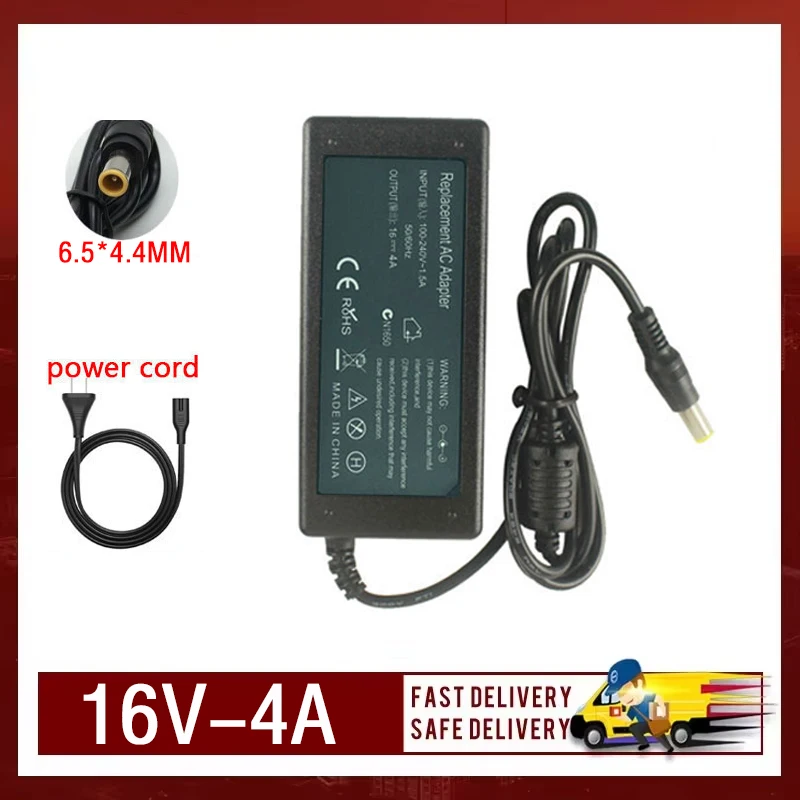 Nuevo adaptador de corriente de 16V 4A 6,5*4,4 MM compatible con Sony ADP-64CB PCGA-AC16V3 PCGA-AC16V4