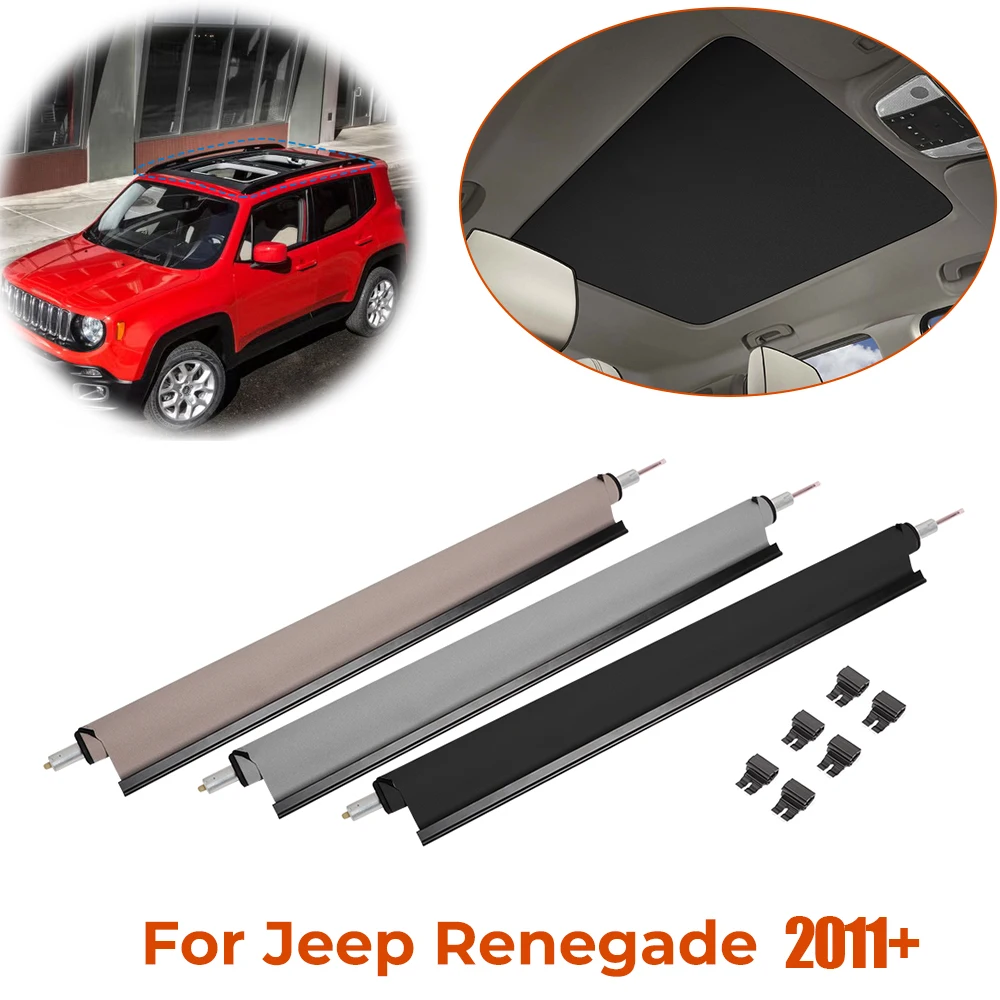 Car Panorama Sunroof Roller Blind Sunshade Curtain Cover Assembly 1SX57HDAAA For Jeep Renegade 2011+ 2016 2017 2018 2019 2020