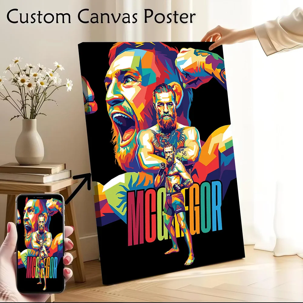 Conor McGregor Pop Art Printed Canvas Poster Custom Pictures Wall Art Canvas Painting for Decoration Living Room Decor Wand Deko
