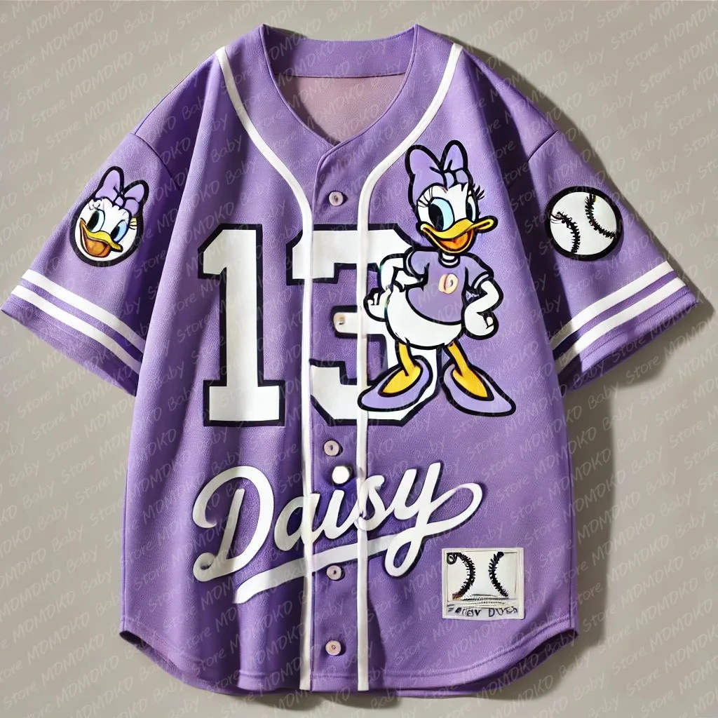 New Disney Days Baseball Lovely Personalized Cartoon Print Baseball Jerseys Outdoor Sports Clothing Casual Men Women Kids Tops