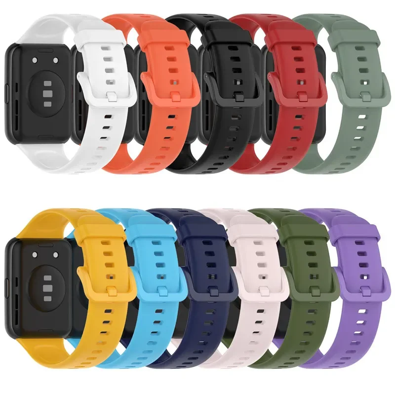 Colorful Soft Silicone Strap For Huawei Watch Fit 2 original SmartWatch Band Bracelet For huawei watch fit2 classic active