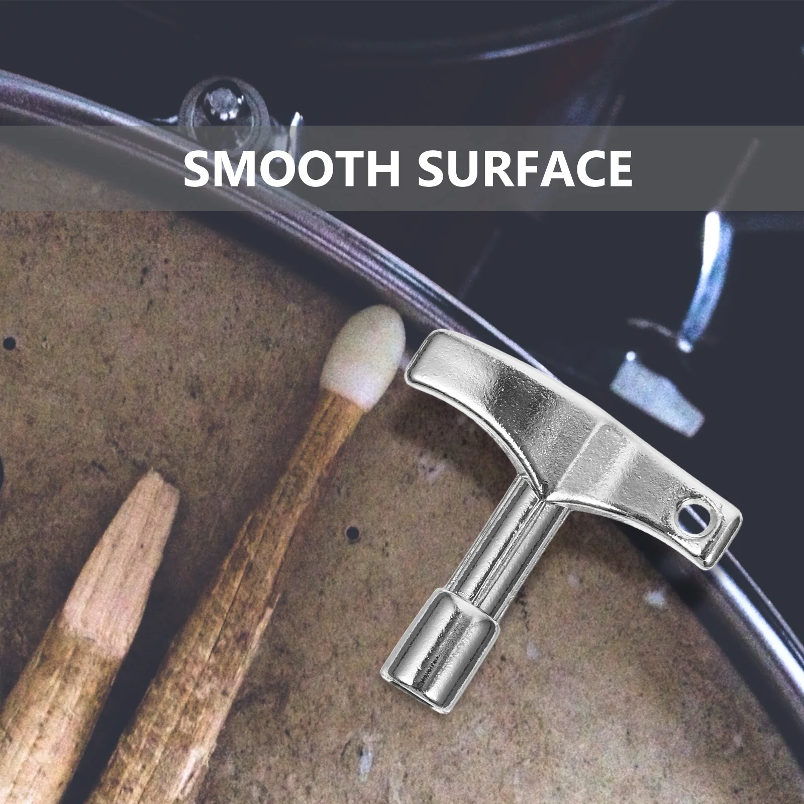 

2 Pcs Percussion Drum Tuner Key Tool Wrench Zinc Alloy Mallets Accessories Snare