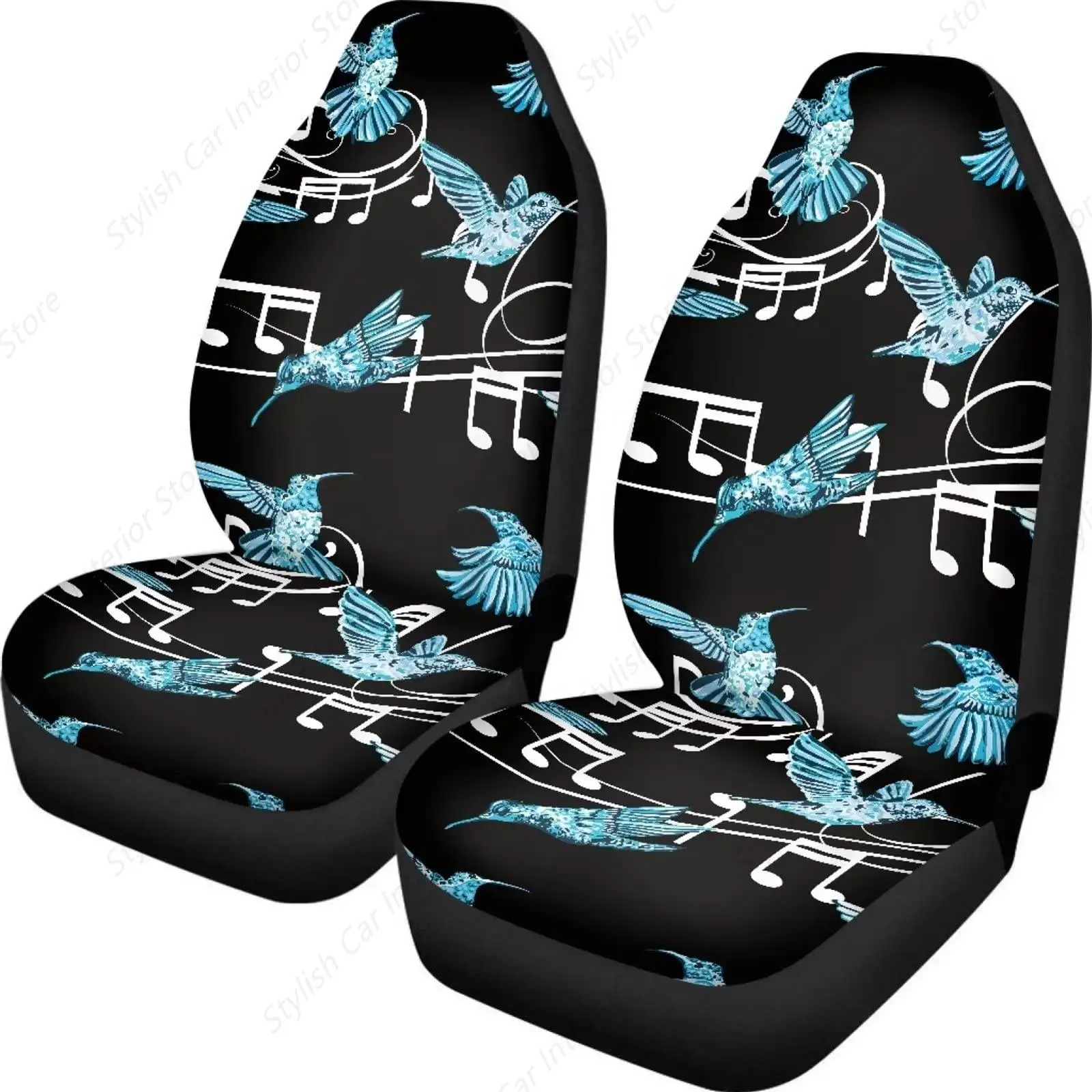 

Blue Hummingbird Music Note Print Car Seat Cover Heavy Duty Vehicle Seat Protector Front Seat Cover Fit Most Vehicles Trucks SUV