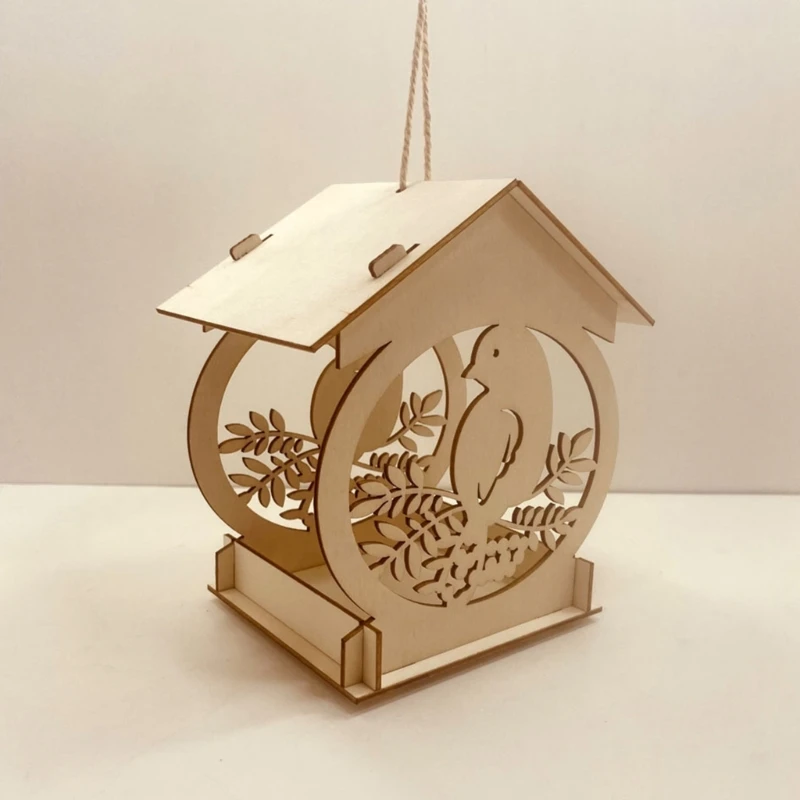 KX4B 3 조각 조류 피더 DIY 그림 어린이를위한 예술 활동 조류 앵무새 앵무새의 일종을위한 조립되지 않은 장난감 공예