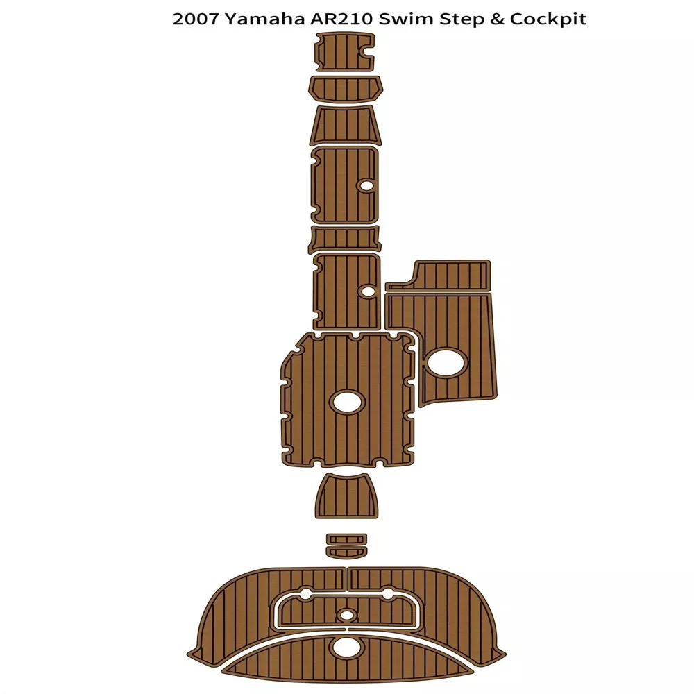 2007 Ya-ma-ha AR210 Swim Platform Cockpit Pad Boat EVA Foam Teak Deck Floor Mat