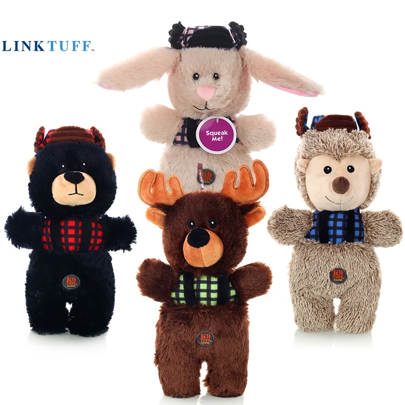 

Linktuff Pet Dog Squeaky Training Toys (Durable & Resistant to Bite) - Little Animals in Suspenders