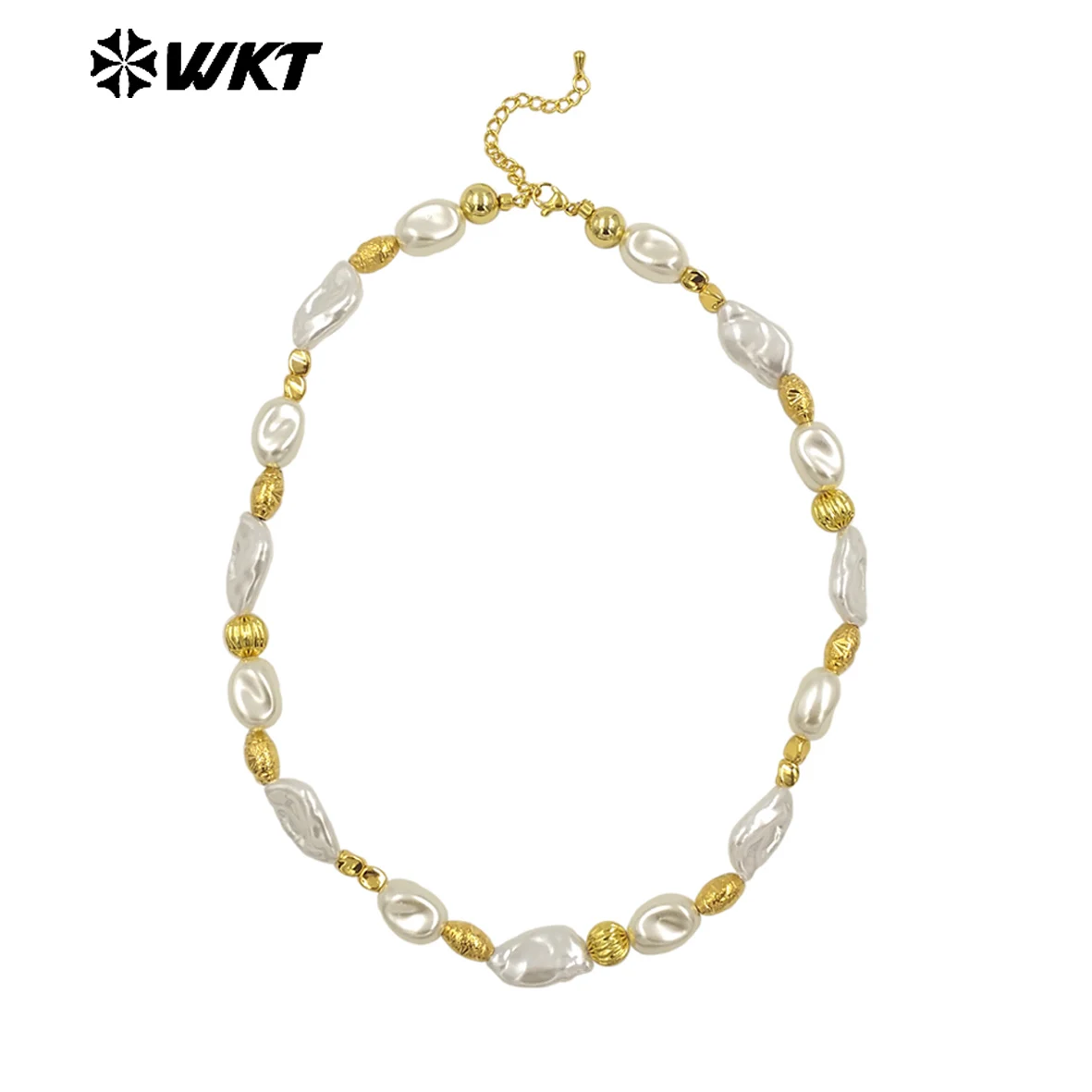 WT-JN293 Изысканное ожерелье Beautiufl с бусинами из искусственного жемчуга с позолотой 18 карат для женщин, подарки на день рождения
