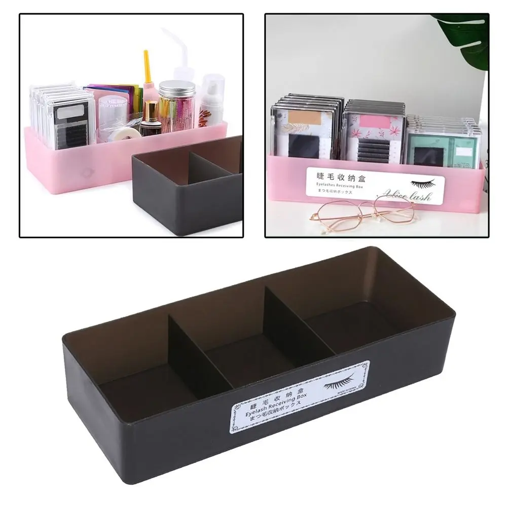 3 Grids Eyelash Storage Box New Plastic Display box Cosmetic Tray Beauty Tools Extension Tool Eyelash Display Case Eyelash